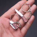 New Mini Fold Knife Keychains Portable Acrylic Small Blade Pendant Key Chains Rings Cute Keyring Outdoor Hanging Camping Knife. 