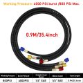 R410A AC Charging Hose Set 1/4'' SAE 800 PSI for HVAC Air Condition Refrigerant Hoses R134A R12 R22 R502 Air Condition. 