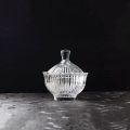 1 piece candy (sugar) pot with lid,for use nimko,biscuits,sugar,etc, clear shesha clear glass. 