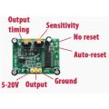 Pyroelectric PIR motion sensor module with infrared hc-sr501. 