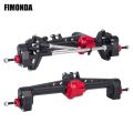 Aluminum Offset SCX10 III Portal Axle with Constant Velocity Driveshift Dual Servo Mount Steering Rod for 1/10 RC Crawler Car. 