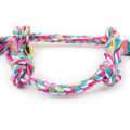 Random Color Pet Dog Toy Bite Rope Double Knot Cotton Rope Funny Cat Toy Bite Resistant and Sharp Teeth Pet Supplies Puppy Toys. 