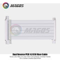 Dual Reverse PCIE Riser Cable 3.0 4.0 X16 18.5cm 20cm for Mini ITX Case Video Card Extension Shielded Flexible Lossless. 