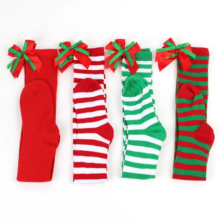 Christmas%20Ornaments%20Socks%20Striped%20Long%20Stockings%20Christmas%20Decorations%20High%20Socks%20for%20Girls%20Striped%20Knee%20Socks%20-%20Image%205