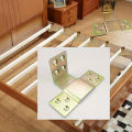 Heavy Duty Metal Bed Rail Brackets Wood Bed Frame Corner Bracket Support Connector Hardware Kit for Beds Sofa Furnitures Hings. 
