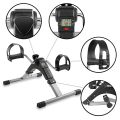 Fitness Mini Cycle Pedal Exerciser with Fixing Straps Adjustable Resistance Levels and Digital Display Compact & Portable Design (Black).