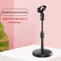 1/2/5pcs Microphone Retractable Desktop Stand Desktop Disc Microphone Stand Live Streaming Desktop Stand Microphone Clip. 