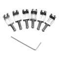 Electric Guitar Bridge Saddles With Wrench Electric Guitar Replacement Parts for ST Guitar 6Pcs.