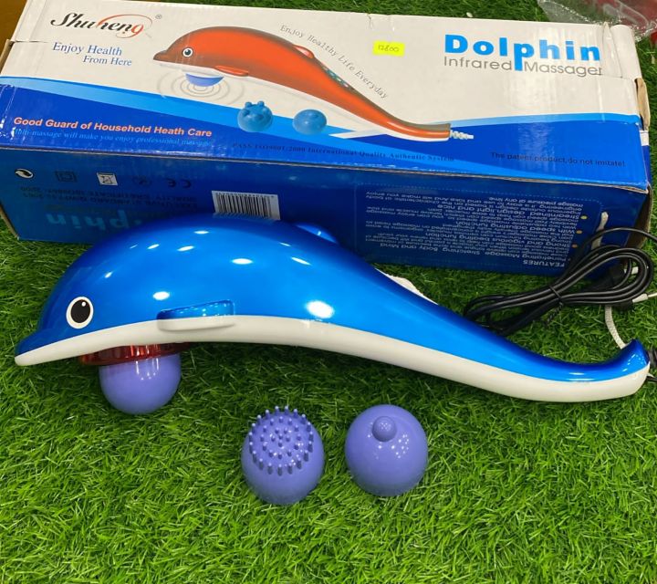 Imported) Electric Dolphin infrared Heating Vibration Massager Full Body Massager Machine - 220V