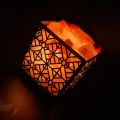 "Salt lamps for room Himalayan Salt Metal Basket Lamp - Square Shape with Authentic Salt Chunks | Illuminate Your Space with Stylish Elegance". 