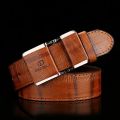 New men's belt korean fashion smooth buckle business casual belt fashion young men's trouser designer luxury brand belts. 