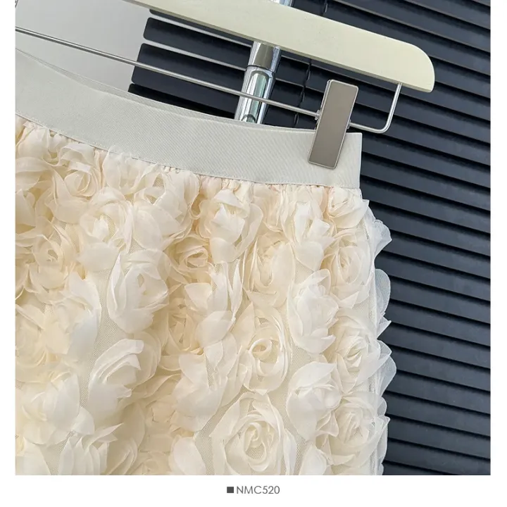 Rose%20Tulle%20Skirt%20Women%20Teen-girl%20High%20Waist%20A-Line%20Flower%20Mesh%20Rosette%20Mini%20Skirt%20Korean%20Ladies%20Elegant%20Outfit%20-%20Image%204