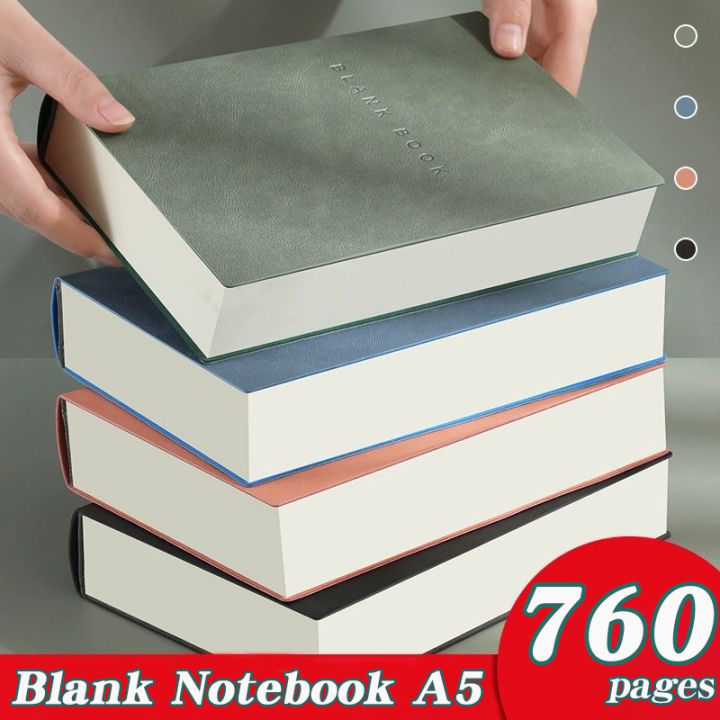 Super Thick Notebook (760pages) A5 Creativity Stationery Blank Notepads ...