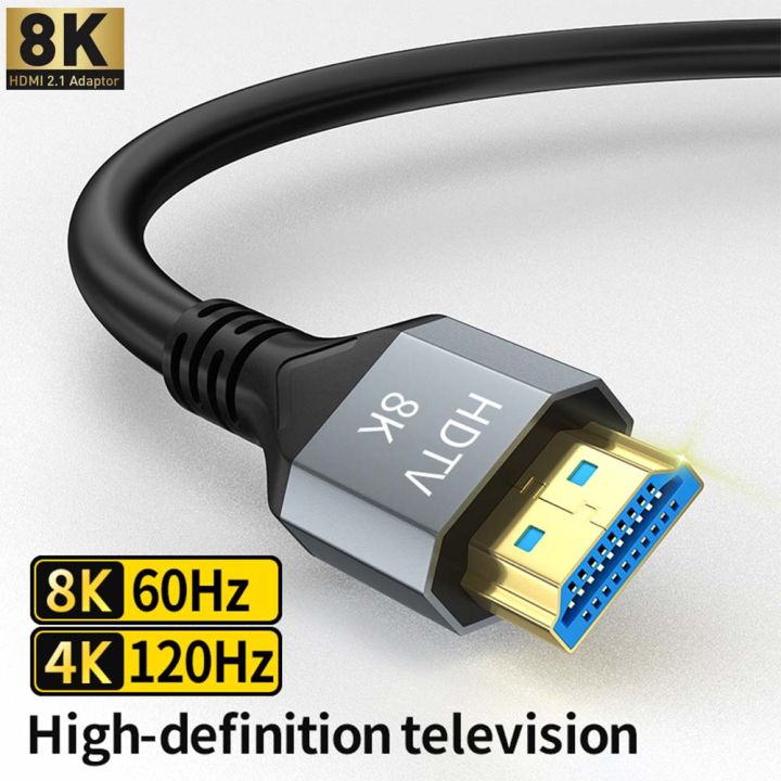 HDMI Cable 8K/60Hz 4K/120Hz 48Gbps HDMI2.1 Digital Cables HDR For TV ...