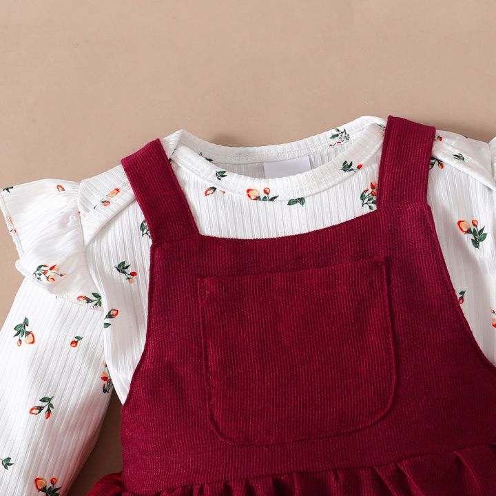 2PCS%20Newborn%20Baby%20Birthday%20Princess%20Dress%20Set%20Long%20Sleeves%20Romper+Red%20Strap%20Skirt%20for%20Infant%20Girl%200-18%20Months%20New%20Year%20Outfits%20-%20Image%203