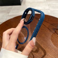 Glass Camera Protection Stand Holder Case For iPhone 16 15 14 Plus 12 13 11 Pro Max Magsafe Magnetic Wireless Charge Back Cover. 