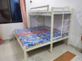 Metal Bunk Bed over Full Bed / Iron Loft over Queen Size Bunker. 