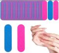 24French Gel Nail Tips - French Tip Nails Coffee Medium Almond Fake Nails for Nail ArtWith Glue Stickers Nail File. 