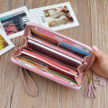 Long Women’s Wallet – Elegant Tassel Zip Coin Purse & Clutch with Card Holder Compartments.