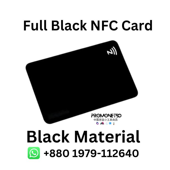 05 pcs Black NFC Card | NTAG 215 | Higher Frequency Version| Digital NFC Business Cards , Support Any NFc Device