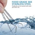 1set-Stainless Steel Toothpick Set Tooth Flossing Reusable Toothpicks Portable Toothpick Floss Teeth Cleaner Oral Cleaning. 