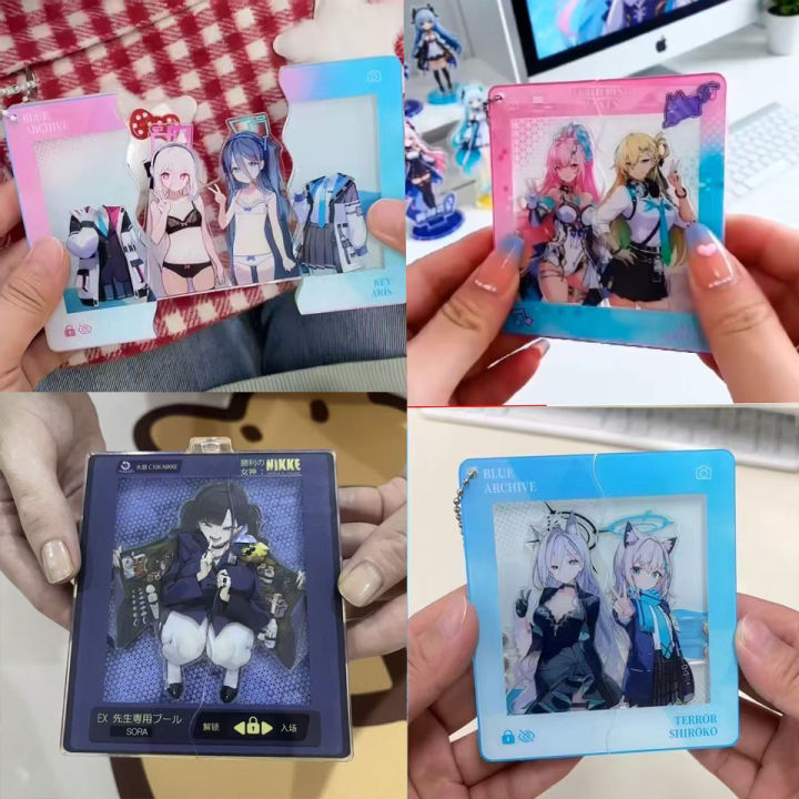 Game Blue Archive Azur Lane IJN Taihō Yozakura Kirara Cosplay Keychain Acrylic Keyring Key Chain Bag Accessories Ornament Props