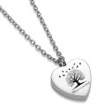 Tree of Life Urn Necklace for Men Women Heart Cremation Jewelry for Ashes of Loved Ones Keepsake Memorial Urn Locket.