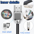 Ultra Short HDMI 2.0 Cable 4K 60Hz HDR HDMI Cable Lead with HDMI HDR/CEC/Arc HDMI Cord 15CM/0.6M/1M/1.8M for Yandex TV PS5 Apple.