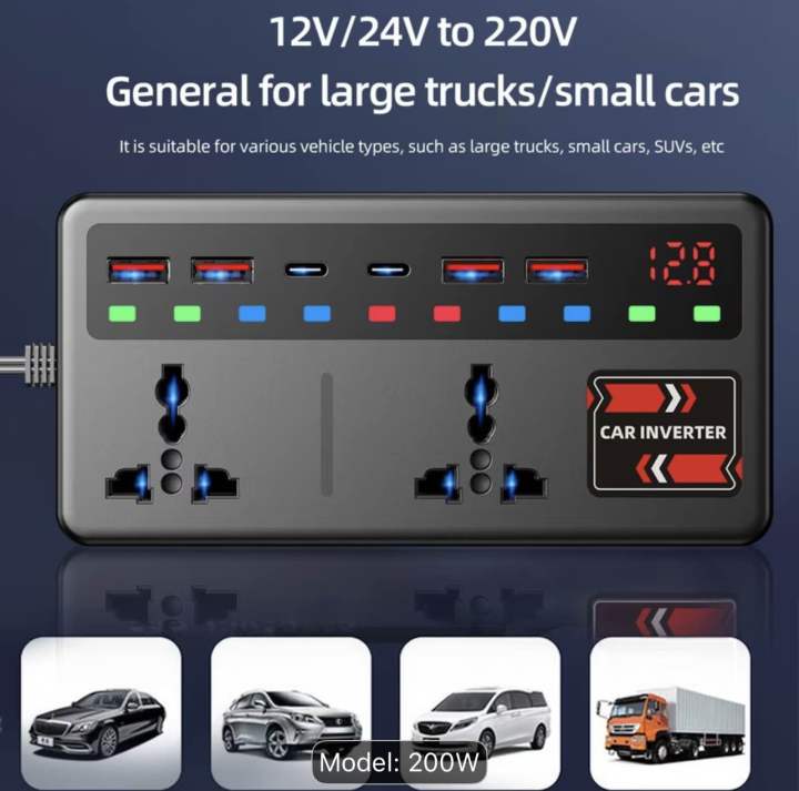 Car%20Inverter,%2012V%7C24V%20to%20110V/220V,%20High-Power%20Fast%20Charging,%20Universal%20Socket%20extension%20plugs%20for%20Cars/Trucks,%204%20USB%202%20PD%20Fast%20charging%20Power%20Converter%20with%20Voltage%20Display,%20200W,%20Suitable%20for%20Mobile%20Phones,%20Computers,%20Etc%20-%20Image%203