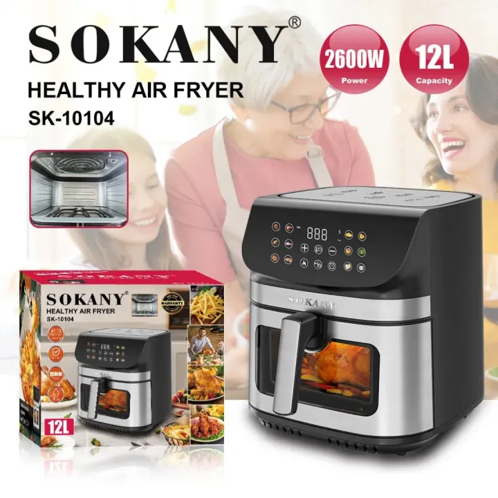 Sokany%20(SK-10104)%2012L%20Digital%20Air%20Fryer%202600W%20With%20Double%20Heating,%20Touch%20Screen%20And%20Viewing%20Window%20-%20Image%206