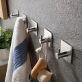 4pcs Self Adhesive Wall Hooks, Towel Rack, Bathroom Door Key, Cloth Coat Hanger Kitchen Hardware Holder Bag Hook Organizer. 