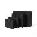 1pc Senior Black Kraft Paper Bag Wedding Christmas Party Candy Food Cookies Packing Paper Bags Fashion Clothes s Pack bags.
