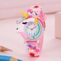 New Children's Love Unicorn Saturn Rainbow Meteor Student Silicone Cartoon Watch. 