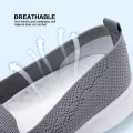Women Walking Trainers Shoes Mesh Sports Breathable Lightweight Flats Soft Sole Casual Knitted Sneakers. 