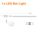 Penetrable Wood Touch Sensor Dimmable Motion Sensor LED Lighting Kit Under Cabinet Light For Kitchen Closet Shelf Counter Decor. 