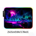 Retrowave Large Desk Mat Extended Pad PC Gamer Cabinet Big Mousepad Gaming Room Decoration Deskmat 90x40 Back Light Led Mousepad. 
