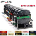 Satin Ribbon 12mm*5m SFR12SZ SFR12BK SFR12PK SFR12KZ SFR12NZ SFR12GZ SFR12RZ SS12KW gifts wrapping for Epson LW-300 LW-400 LW600. 