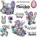 1 set Original Design Easter Bunny And Dwarf Clear Stamp And Cutting Dies Bundle-Includes Metal Dies,Knife Mold,Silicone Stamps. 