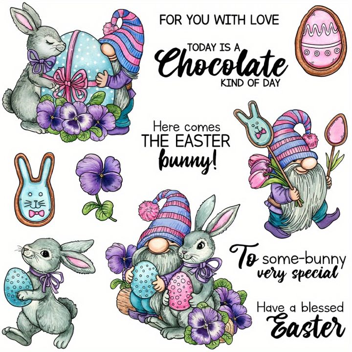 1%20set%20Original%20Design%20Easter%20Bunny%20And%20Dwarf%20Clear%20Stamp%20And%20Cutting%20Dies%20Bundle-Includes%20Metal%20Dies,Knife%20Mold,Silicone%20Stamps%20-%20Image%205