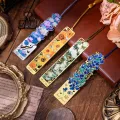 4 Pieces Metal Bookmarks with Tassel, Golden Hollow Bookmark Van Gogh Oil Painting Theme Book Mark Bookmarks for Book Lovers. 