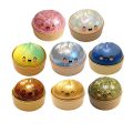 Cute Bao Bun Dumpling Squishy Slime Stress Relief Toys Non-Stick Clear Glitter Slime Stress Ball Fidget Toy for Kids Party Favor. 