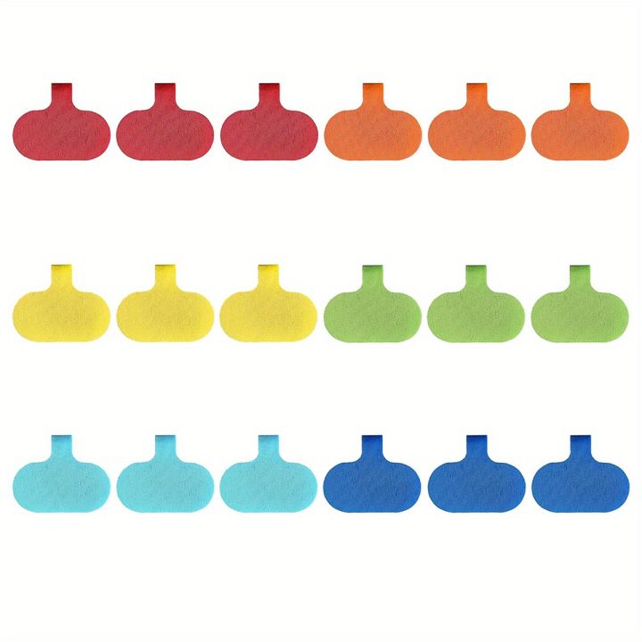 Cable Labels by Wrap-It Storage,  Multi-Color (18 Pack) - Write On Cord Labels, Cable Tags and Wire Tags for Cable Management