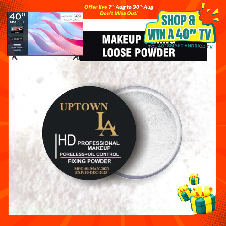 UPTOWN LA Translucent Loose Face Powder The Ultimate Makeup Fixing Powder Product for Oil Control – Setting Powder & Cosmetic Make Up Solution