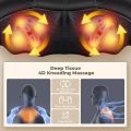 ELEHOT Neck Collar Massager Shiatsu 4D, Belted Neck & Back Massager with Heat, Ergonomic U-Shaped Design, 8 Rotating Massage Balls, 45°C Heat Function, Portable for Home, Office & Car, Multi-Area Use, Relaxation & Pain Relief. 