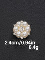 2PCS Luxulry Rhinestone Pearl Round Cufflinks for Women Shirt Button Covers Fashion Jewelry Decoration Clothes Accessories.