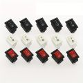 10 PCS/Lot 2 Pin 12V Car Boat Round Dot Light ON/OFF Rocker Toggle Switch Tool Black.