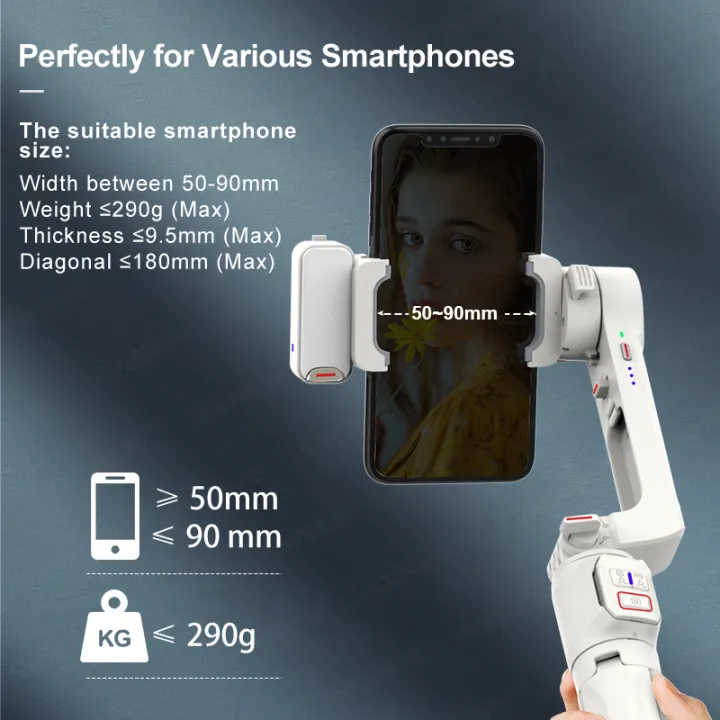 A10%20Gimbal%20Stabilizer%20Selfie%20Stick%20Tripod%20Smartphone%20Handheld%20Gimbal%20with%20Fill%20Light%20Telescopic%20Rod%20Vlog%20Video%20Record%20for%20iPhone%20-%20Image%206