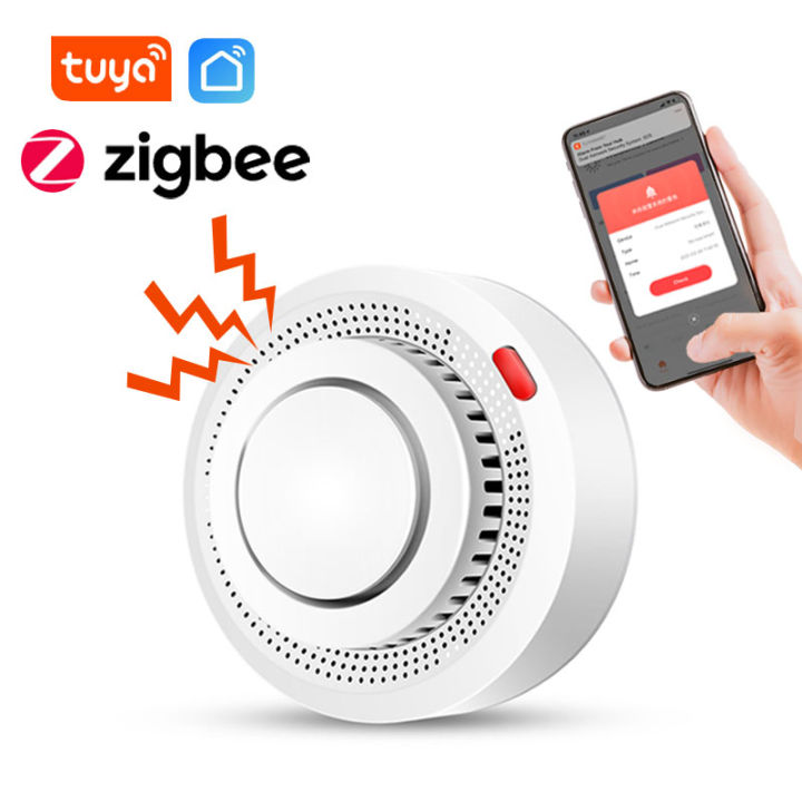 Tuya Zigbee Fire Detector Smoke Sensor 85db Sound Alarm Smokehouse ...