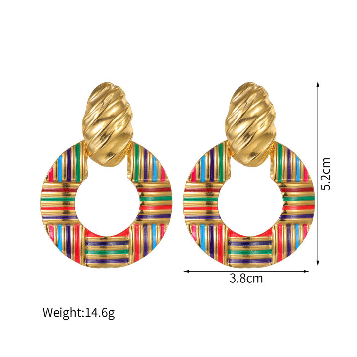 Kissmoon%20Trendy%20Woven%20Striped%20Texture%20Hoop%20Colorful%20Enamel%20Twisted%20Stainless%20Steel%20Earrings%20for%20Women%20Party%20Daily%20Jewelry%20s%20-%20Image%205