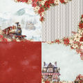 24 Sheets 6"X6" Wintry Christmas Paper Pad Pattern Papers Design Paper for Decorative Craft Scrapbooking Album DIY Handmade. 